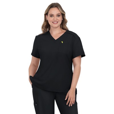 koi - Cureology - Women's 2-Pocket V-Neck Tuck-In Aura Top