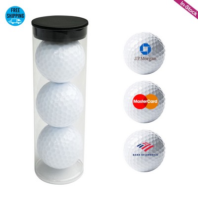 3 Golf Balls in Plastic Tube