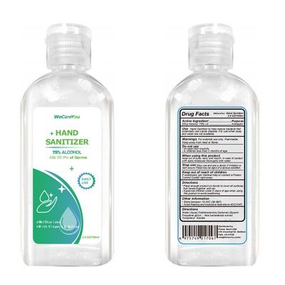 100ML 3.4 OZ Antibacterial Hand Sanitizer Gel 75% Alcohol