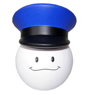 Smiling Policeman with Hat Stress Ball