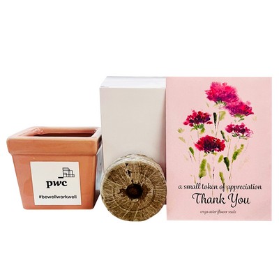 A Small Token of Our Appreciation Thank You Flower Seed Kit in Ceramic Pot