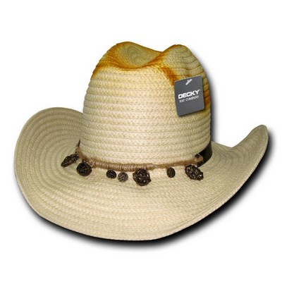 Paper Braid Cowboy Hat w/Contour Coloring