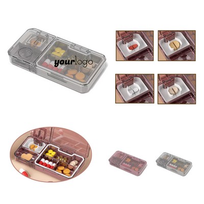 Pill Case With Cutter Splitter