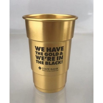 16oz Gold Recyclable Aluminum Cup