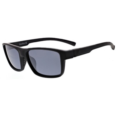 Hurley® Men's Rubberized Black Polarized Beach Days Sunglasses