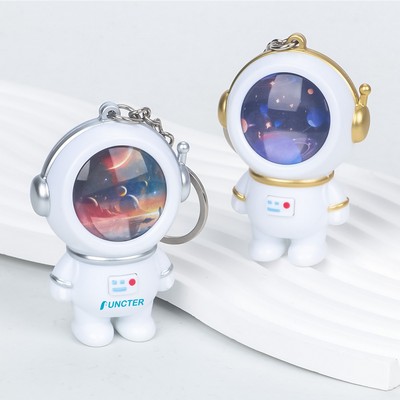 LED Night Light Astronaut Keychain Phone Pendant Bag Keyring Bag Pendant Charm Accessories