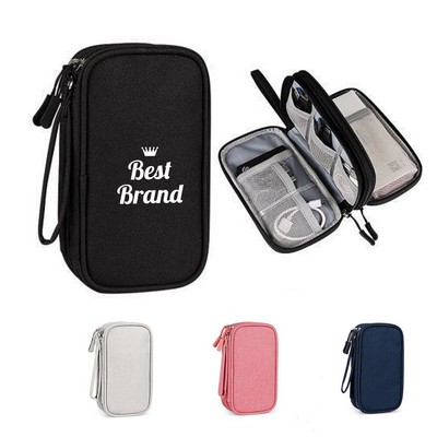 Two Pocket Electronic Accessories Storage Bag