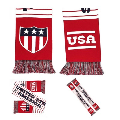 Knitting Scarf For USA Soccer Team