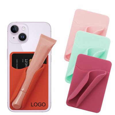 Silicone Stick-on Wallet Phone Card Holder