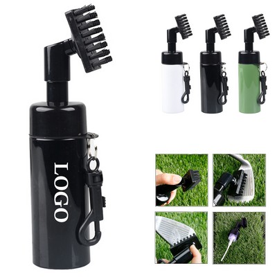 Golf Water Brush With Retainer Clip And Squeeze Water Bottle