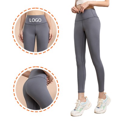 Seamless Nude High-Waisted Peach Exercise Yoga Pants