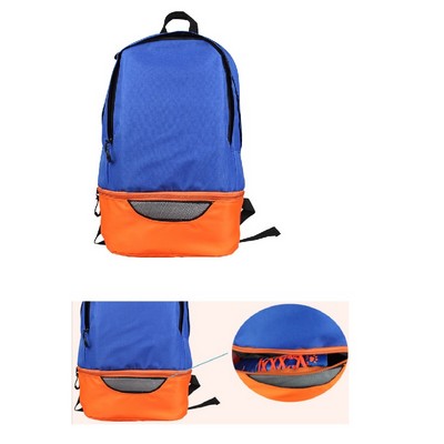 Athletic Soccer Backpack Bag With Separate Shoe Compartment