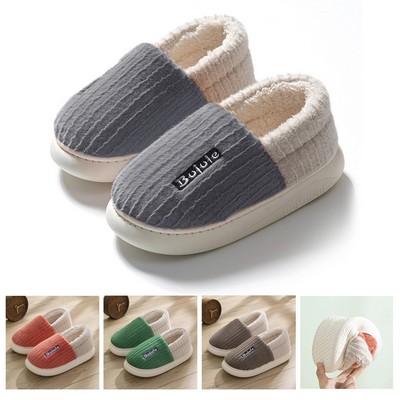 Comfy Faux Fur House Slipper Scuff Foam Slip Anti-Skid Sole