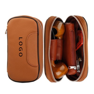 PU Leather Multi-function Tobacco Pipe Bag