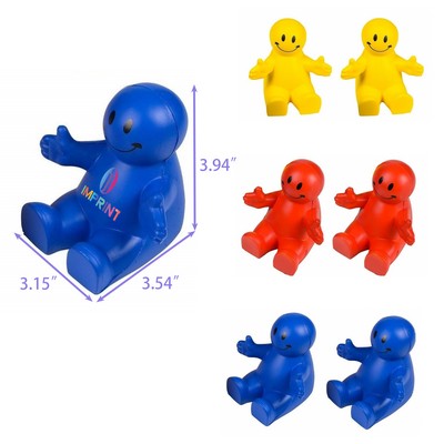 4" Fun Colorful Squeezable Smile Face Guy Phone Holders