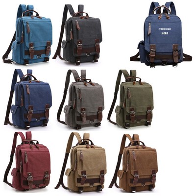 Travel Laptop Backpack Outdoor Vintage Rucksack