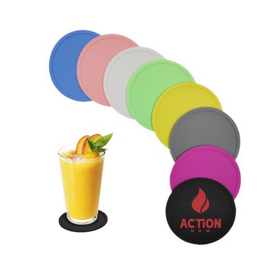 Ironing Round Silicone Coasters