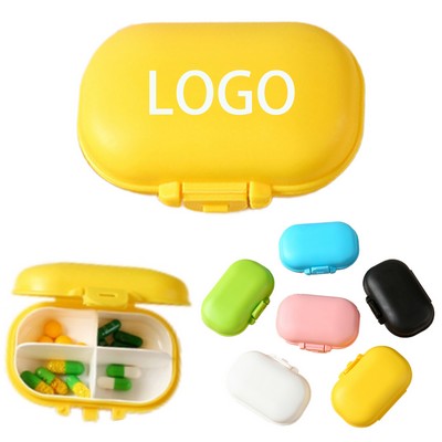 Portable Four Compartment Medicine Box