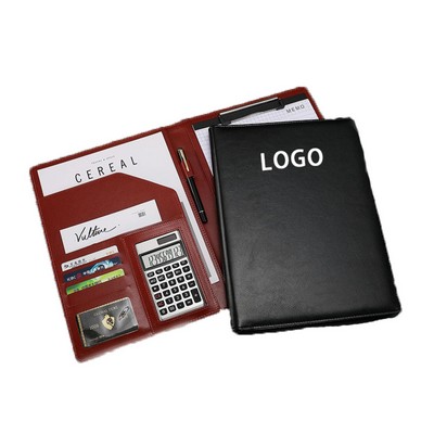 Multifunctional Leather Contract Folder