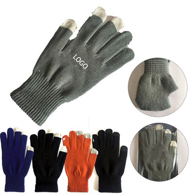 Winter Knitted Acrylic Touchscreen Gloves