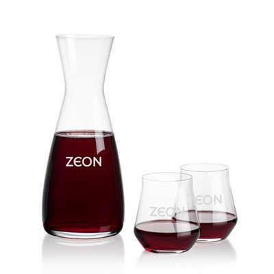 Portofino Carafe & Bretton Stemless Wine