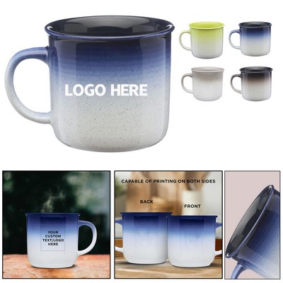 14oz Gradient Ceramic Camping Mug With Flared Top.