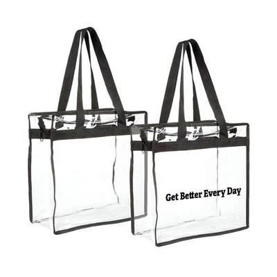 Game Day Clear Zippered Safety Tote