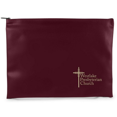 16"x12" Expanded Vinyl Memorial Bag w/Zipper