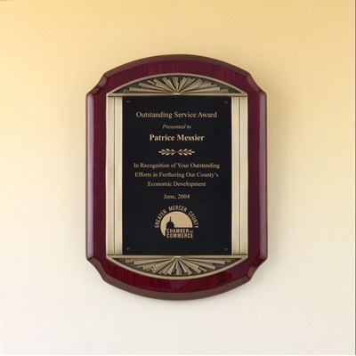 Airflyte Series Rosewood Plaque with Antique Bronze Frame Casting