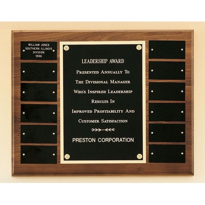 Airflyte Collection Plaque w/ 12 Brass Name Plates (12"x15")