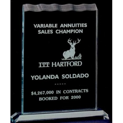 Tidal Series 3/4" Thick Jade Acrylic Award (8 1/2"x11 1/4")