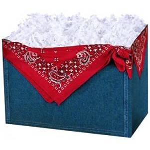 Small Denim Theme Gift Basket Box