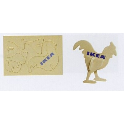 Rooster Mini-Logo Puzzle (4 5/8"x3"x1/8")