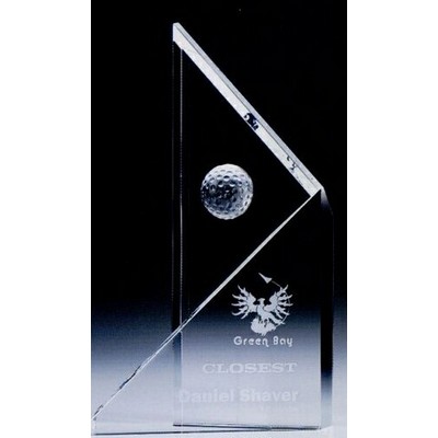 Small Crystal Peak Award w/Golf Ball