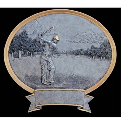 Golf, Male - Oval Legend Plates - 8"