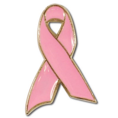 Pink Breast Cancer Awareness Ribbon Lapel Pin