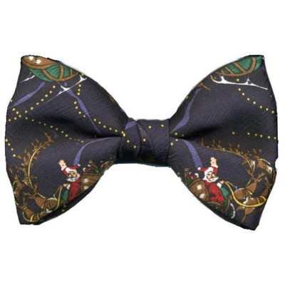 Custom Printed Silk Clip On Bow Tie