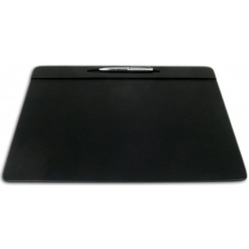 Leatherette Black Classic Conference Pad w/Pen Well