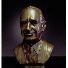 Custom Cultured Bronze Hilton Bust Sculpture