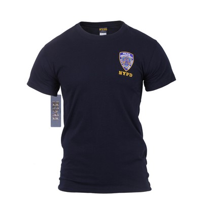 Genuine NYPD Embroidered Navy Blue T-Shirt (2XL)