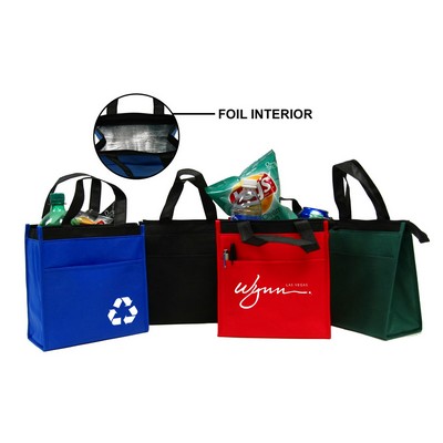 Insulated Cooler Tote W/Top Zipper Closure(4 Colors Available)