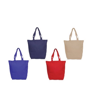 Solid 10 Oz. Cotton Canvas Tote Bag