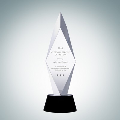 Torch Of Liberty Optical Crystal Award (Medium)