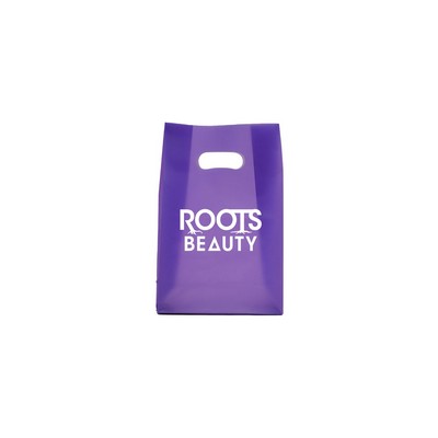 Frosted Colored Poly Die Cut Grape Bag/ 4 Mil (7"x3.5"x10.5")