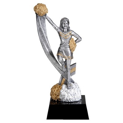 7" Cheerleader Motion Xtreme Resin Trophy