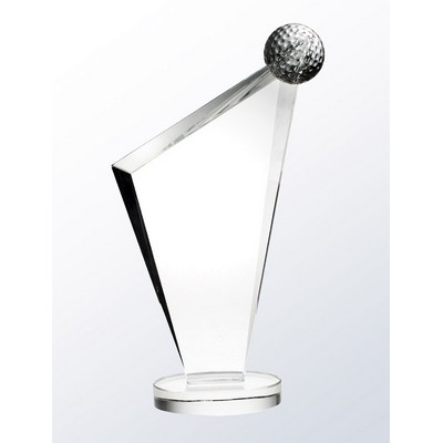 The Conception Crystal Golf Award, 6"x9-3/4"