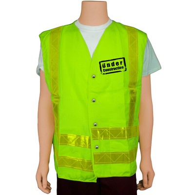 ANSI Class II Lime/Lime Snap Safety Vest (X-Large)