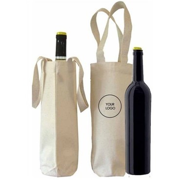 12"x8" Canvas Wine Tote