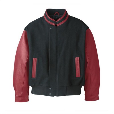 Graduate Adult Melton and Leather Insulated Jacket