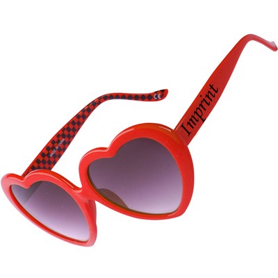 Cute Heart Shaped Sunglasses W/ UV400 Lenses